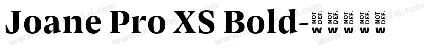 Joane Pro XS Bold字体转换